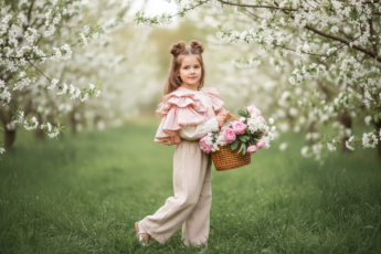 Промпт для фото в стиле 🌸 Весенняя фотосессия в цветущем саду