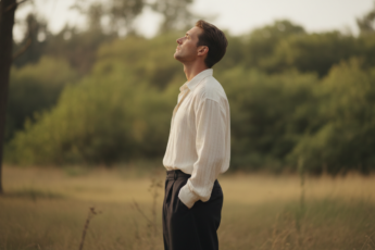 Промпт для фото в стиле 🌾 Задумчивый портрет в кремовых тонах лета
