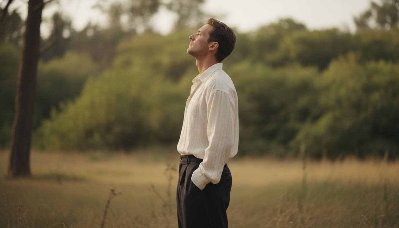 Промпт для фото в стиле 🌾 Задумчивый портрет в кремовых тонах лета