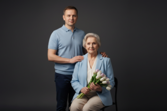 Промпт для фото в стиле 📸 Семейный портрет: теплое мгновение в студии