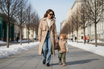 Промпт для фото в стиле 👨👧 Теплые моменты весеннего города