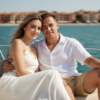 Промпт для фото в стиле ⛵️ Романтика на яхте: безмятежные моменты у моря