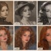 Одно лицо в шести эпохах: портреты 1880, 1910, 1930, 1950, 1980 и 2020 годов из коллажа нейросети